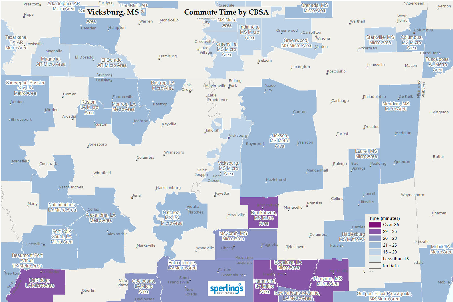 Commute Time Map