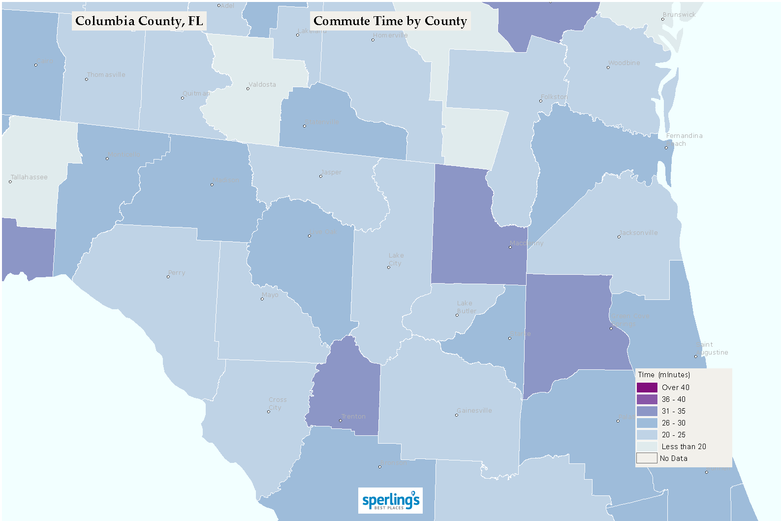 Commute Time Map