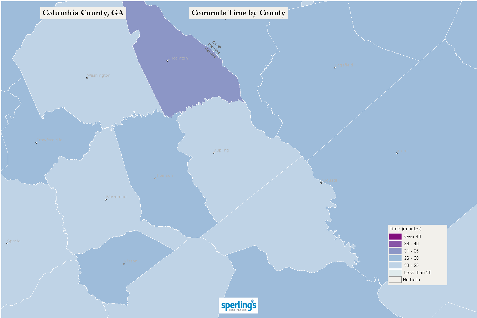 Commute Time Map