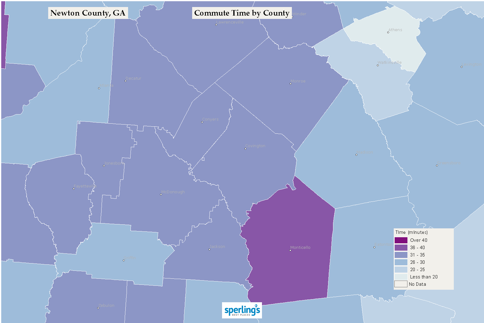 Commute Time Map