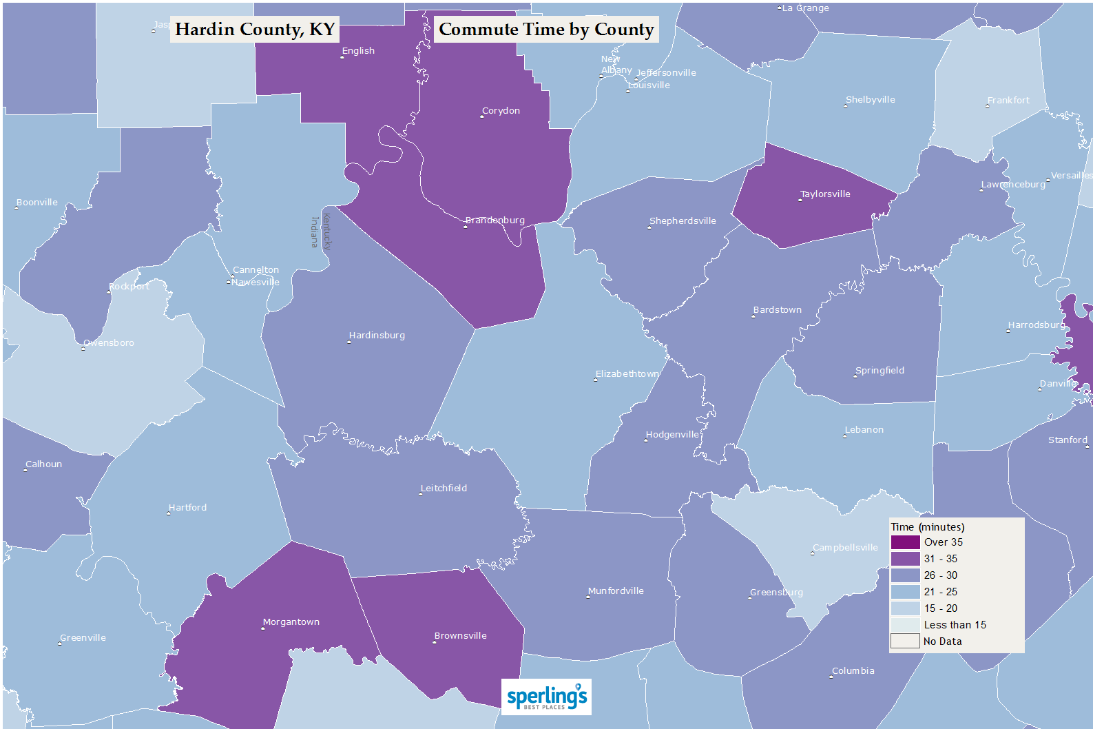 Commute Time Map