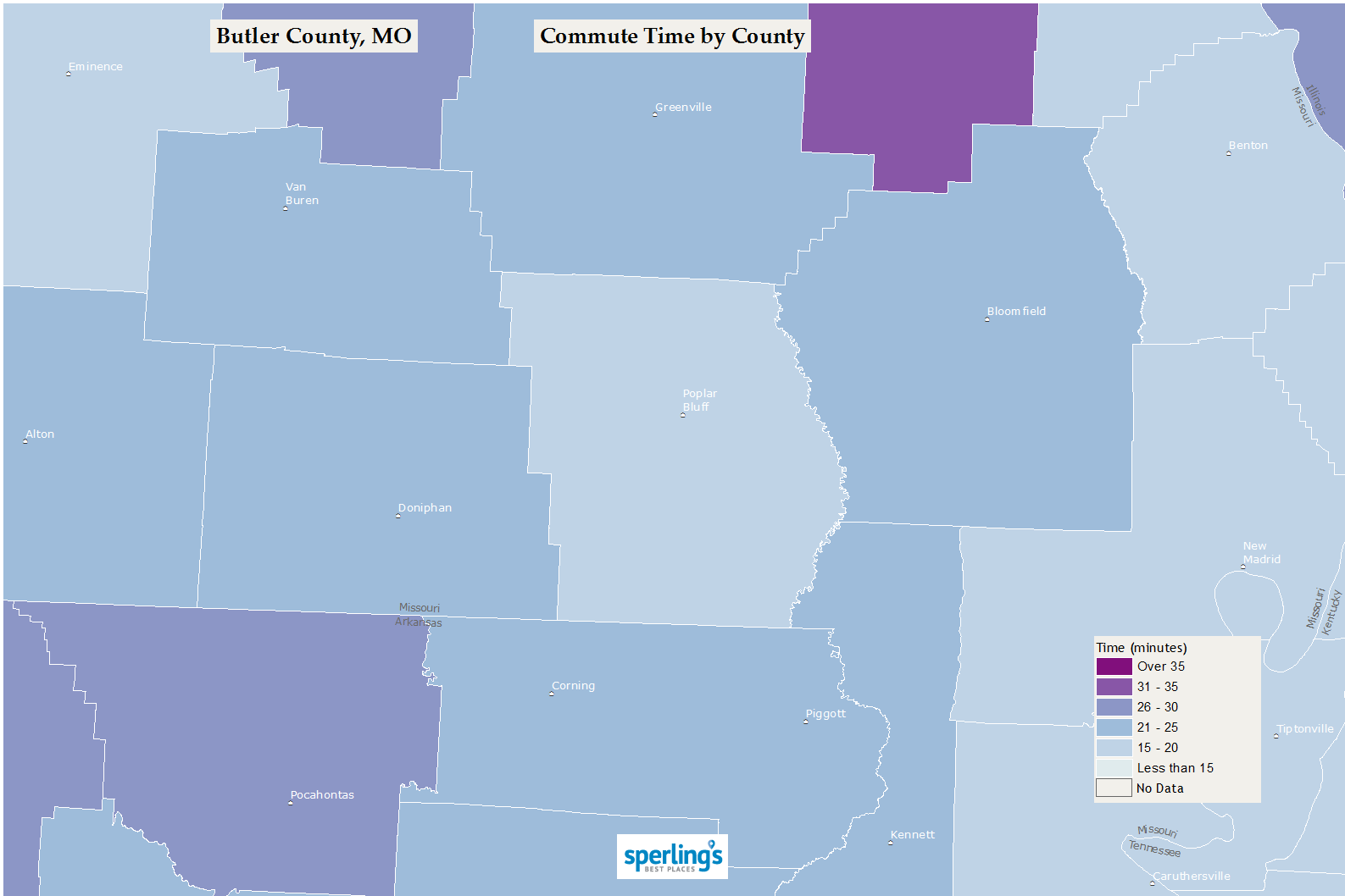 Commute Time Map