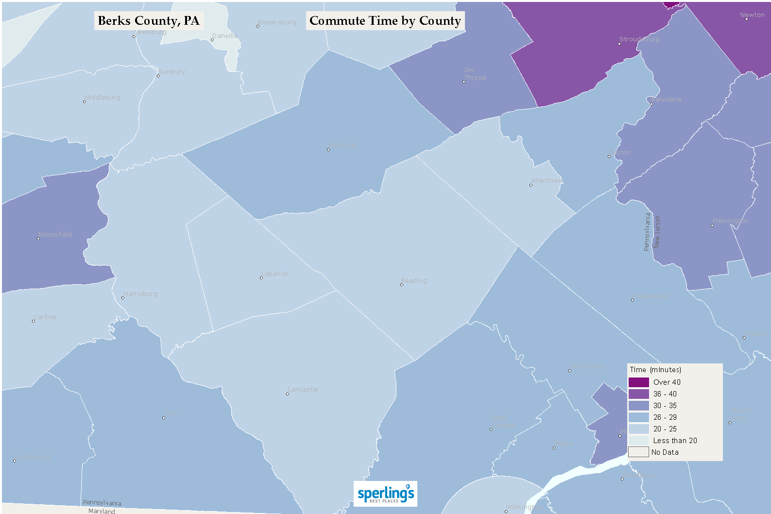 Commute Time Map