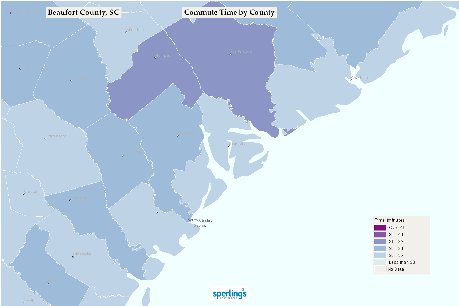 Best Places To Live Compare Cost Of Living Crime Cities Schools   SC Beaufort Commutetime 