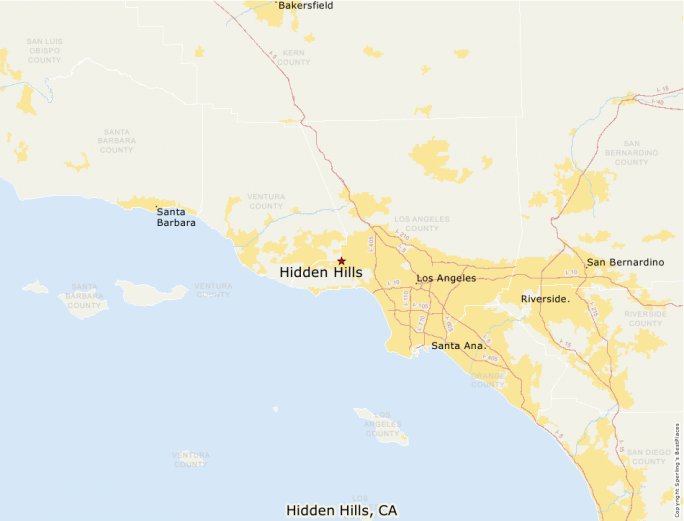 Hidden Hills Ca Map