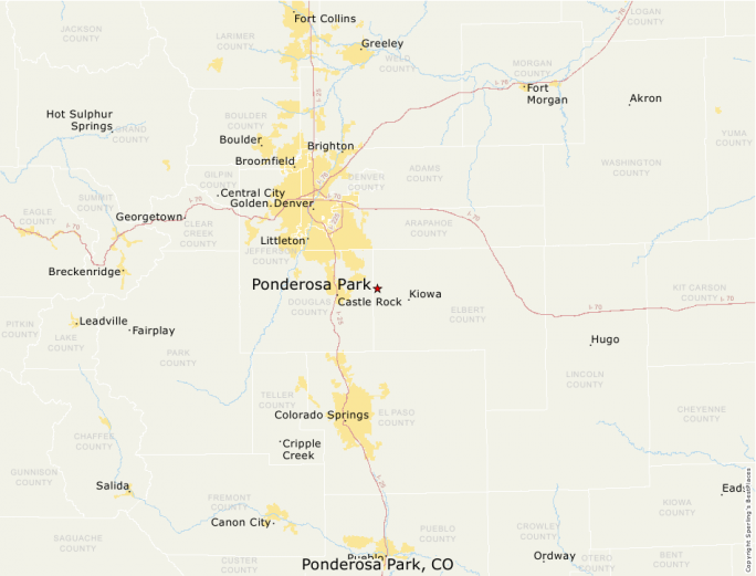 Ponderosa State Park Map   0860655 CO Ponderosa Park 