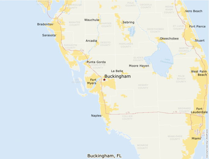 Aerial Photography Map Of Buckingham, Fl Florida EB4