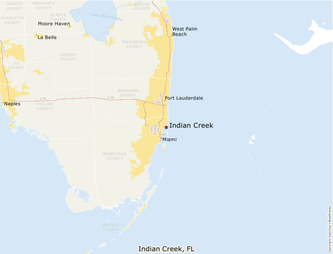 Indian Creek Florida Map