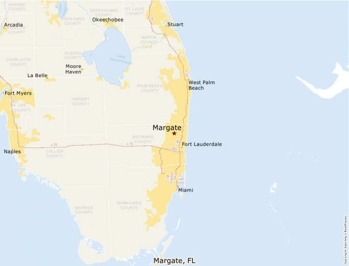 Margate Fl Zip Code Map United States Map
