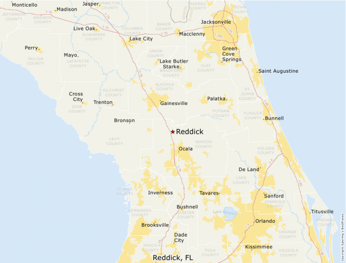Reddick Florida Map 2018