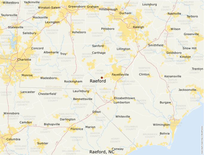 Raeford Nc Zip Code Map United States Map