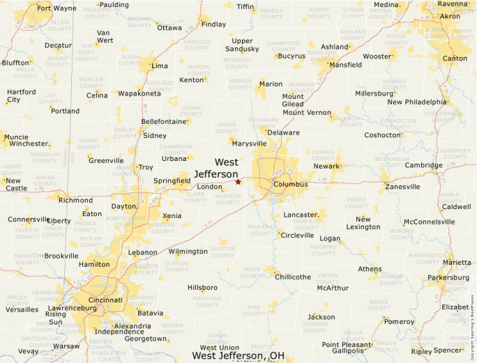 1455 March Rd Jefferson Ohio Map Map