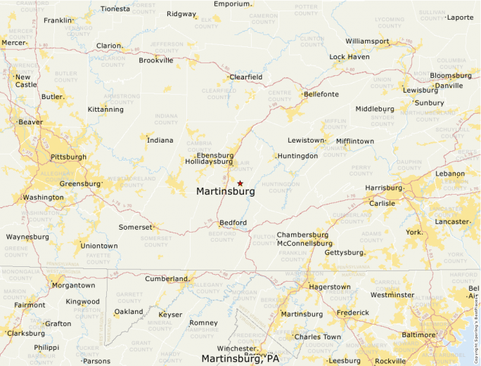 Martinsburg Wv Zip Code Map Map