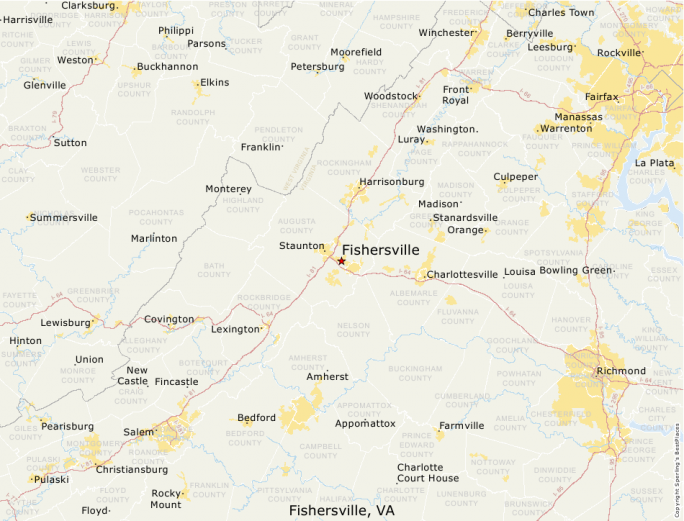 google maps fishersville va        <h3 class=