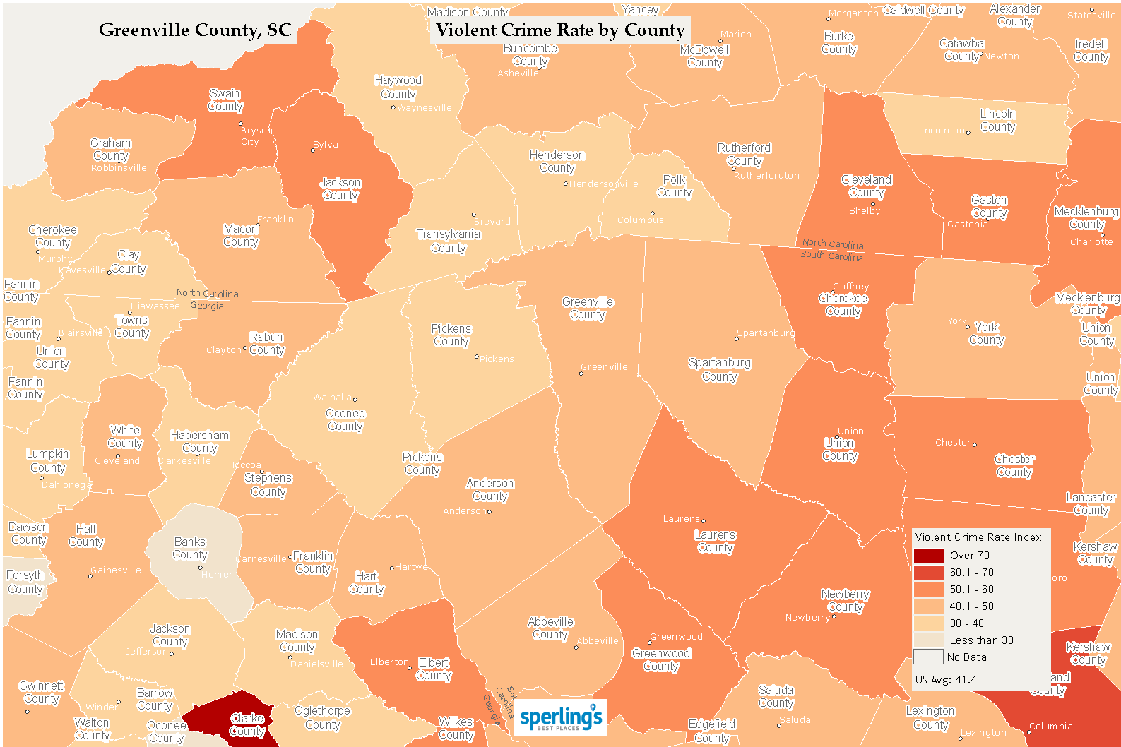 Best Places To Live Compare Cost Of Living Crime Cities Schools   SC Greenville Violentcrime 