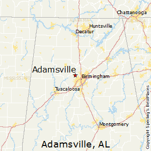 Adamsville,Alabama Map