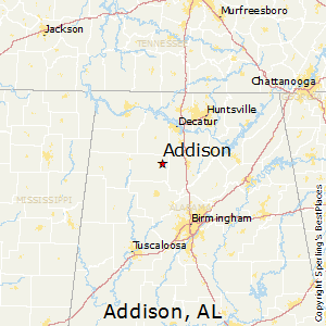 Addison,Alabama Map