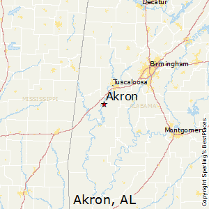 Akron,Alabama Map