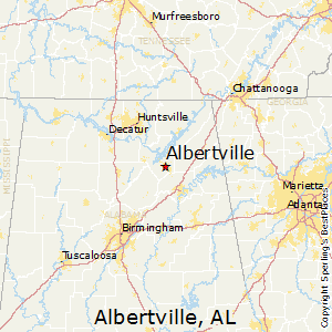 Albertville,Alabama Map