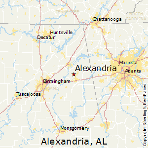 Alexandria,Alabama Map
