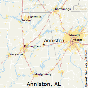 Anniston,Alabama Map