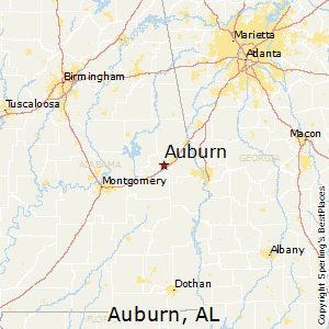 Auburn,Alabama Map