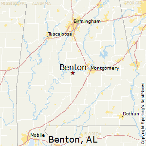Benton,Alabama Map