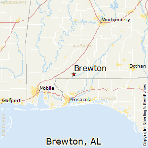 Brewton,Alabama Map