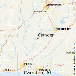 Camden,Alabama Map