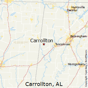 Carrollton,Alabama Map