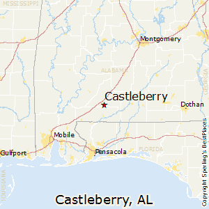Castleberry,Alabama Map