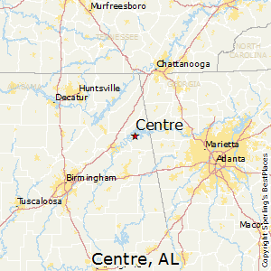 Centre,Alabama Map