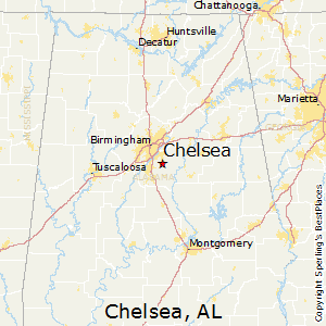Chelsea,Alabama Map