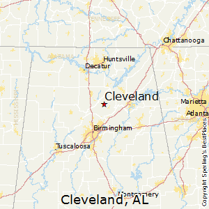 Cleveland,Alabama Map