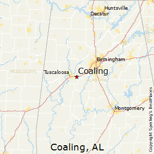 Coaling,Alabama Map