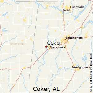 Coker,Alabama Map