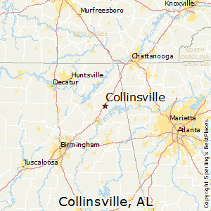 Collinsville,Alabama Map
