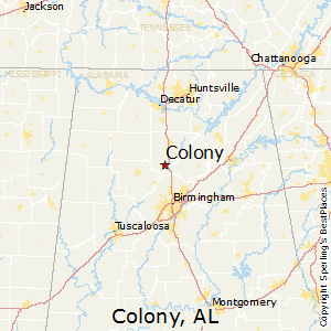 Colony,Alabama Map