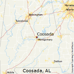 Coosada,Alabama Map
