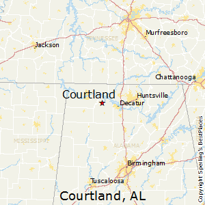 Courtland,Alabama Map