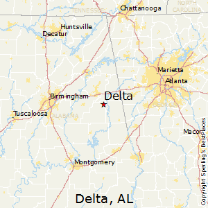 Delta,Alabama Map