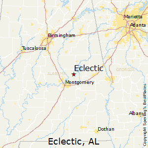 Eclectic,Alabama Map
