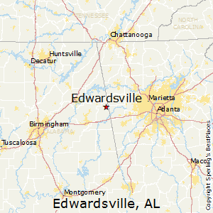 Edwardsville,Alabama Map