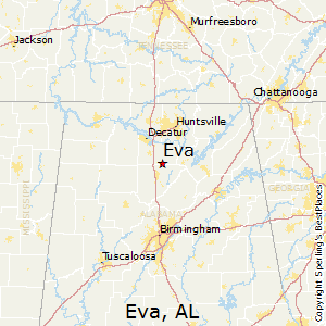 Eva,Alabama Map
