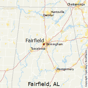 Fairfield,Alabama Map