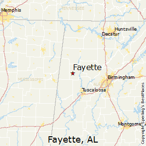 Fayette,Alabama Map