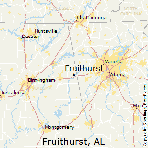 Fruithurst,Alabama Map