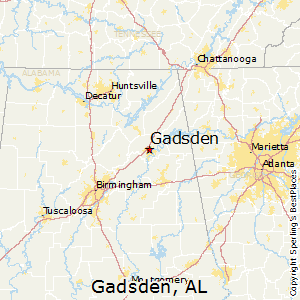 Gadsden,Alabama Map
