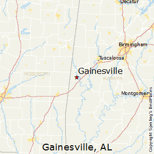 Gainesville,Alabama Map
