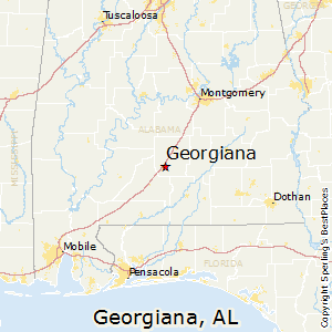 Georgiana,Alabama Map